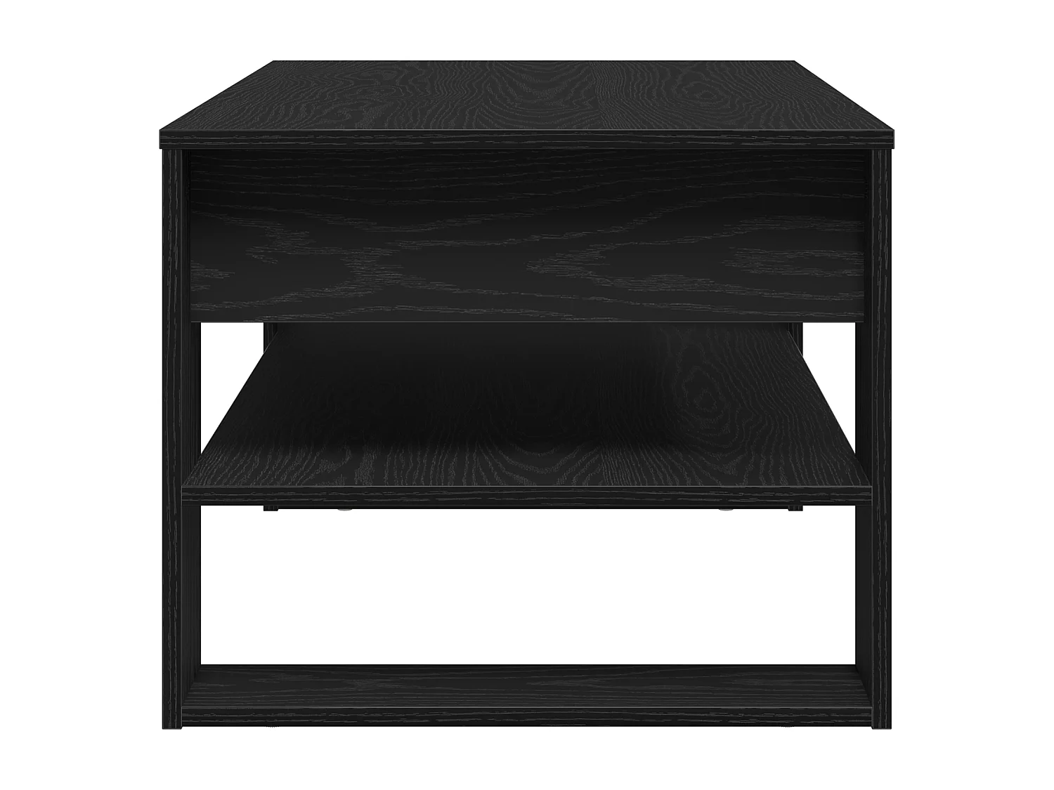 Table basse noire en chêne 102x55x45 cm en bois d'ingénierie