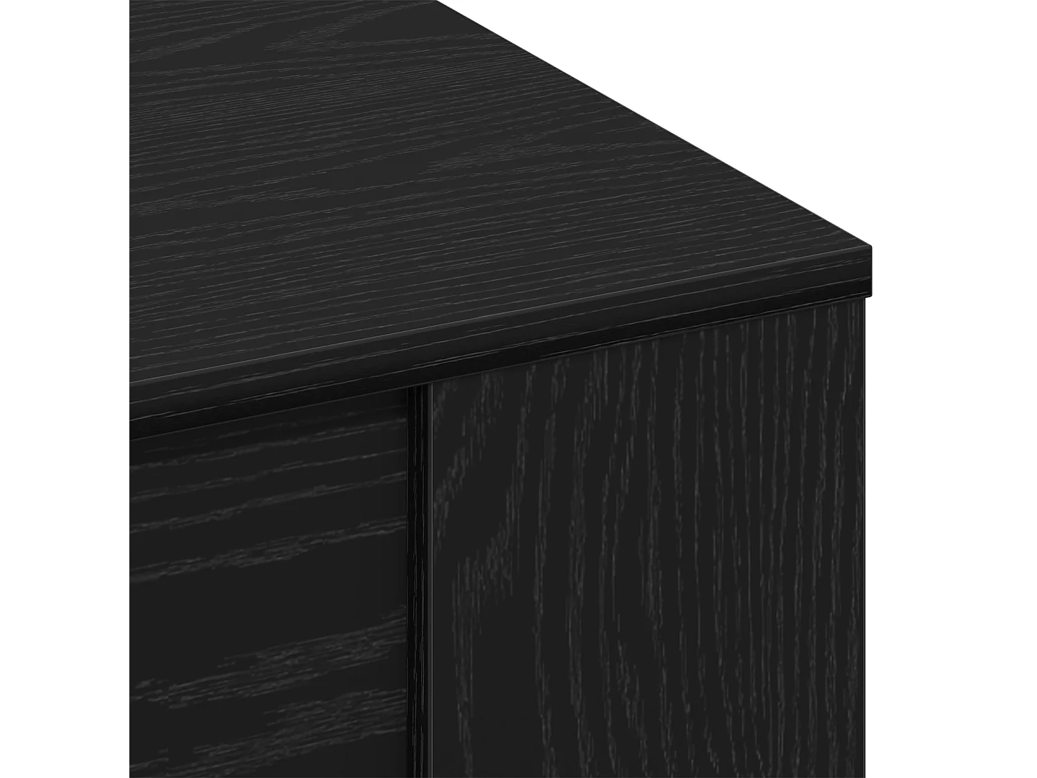 Table basse noire en chêne 102x55x45 cm en bois d'ingénierie