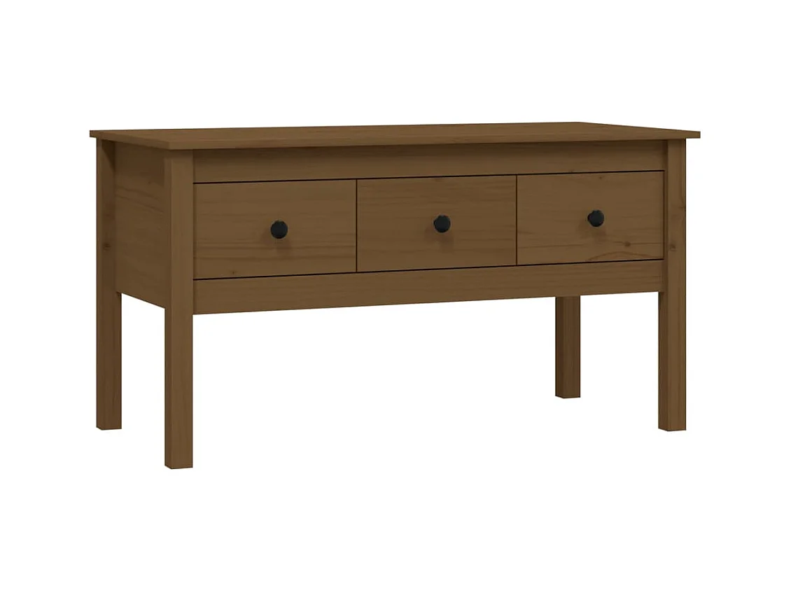 Honingbruine salontafel 102x49x55 cm massief grenenhout