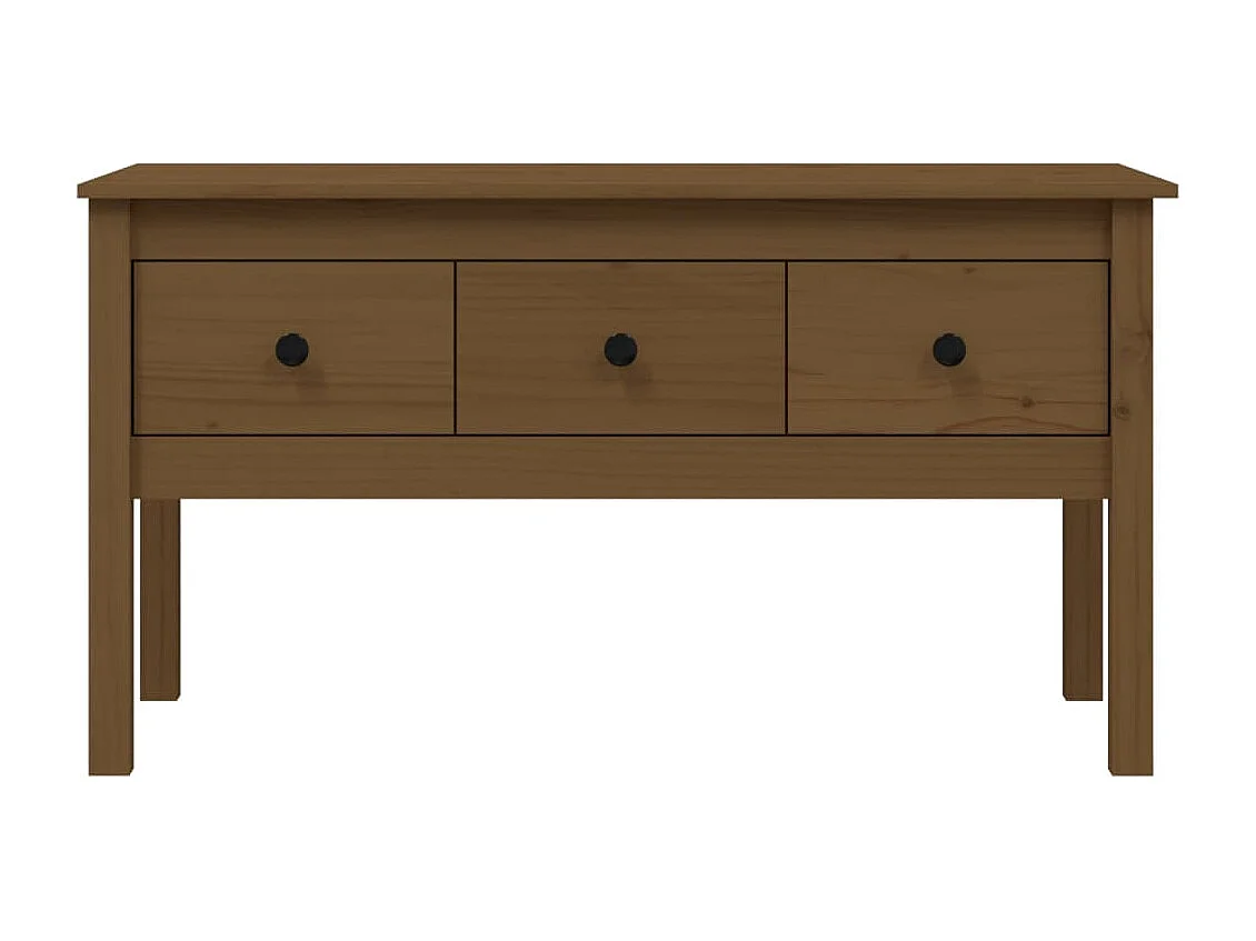 Honingbruine salontafel 102x49x55 cm massief grenenhout