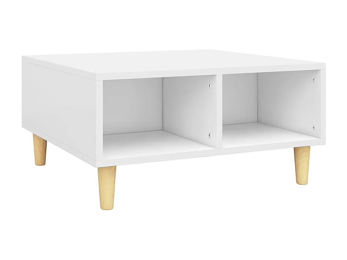 Tavolino bianco 60x60x30 cm in legno ingegnerizzato