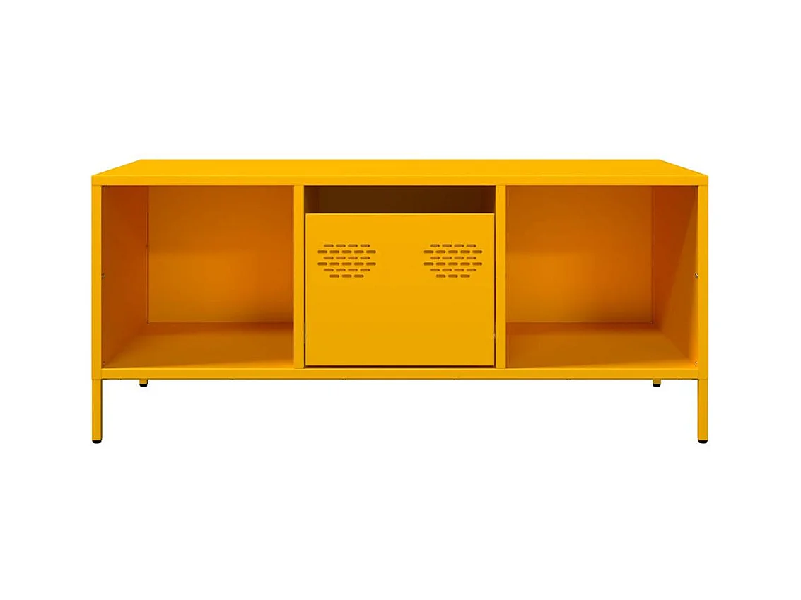 Mosterdgele salontafel 101,5x50x43,5cm koudgewalst staal