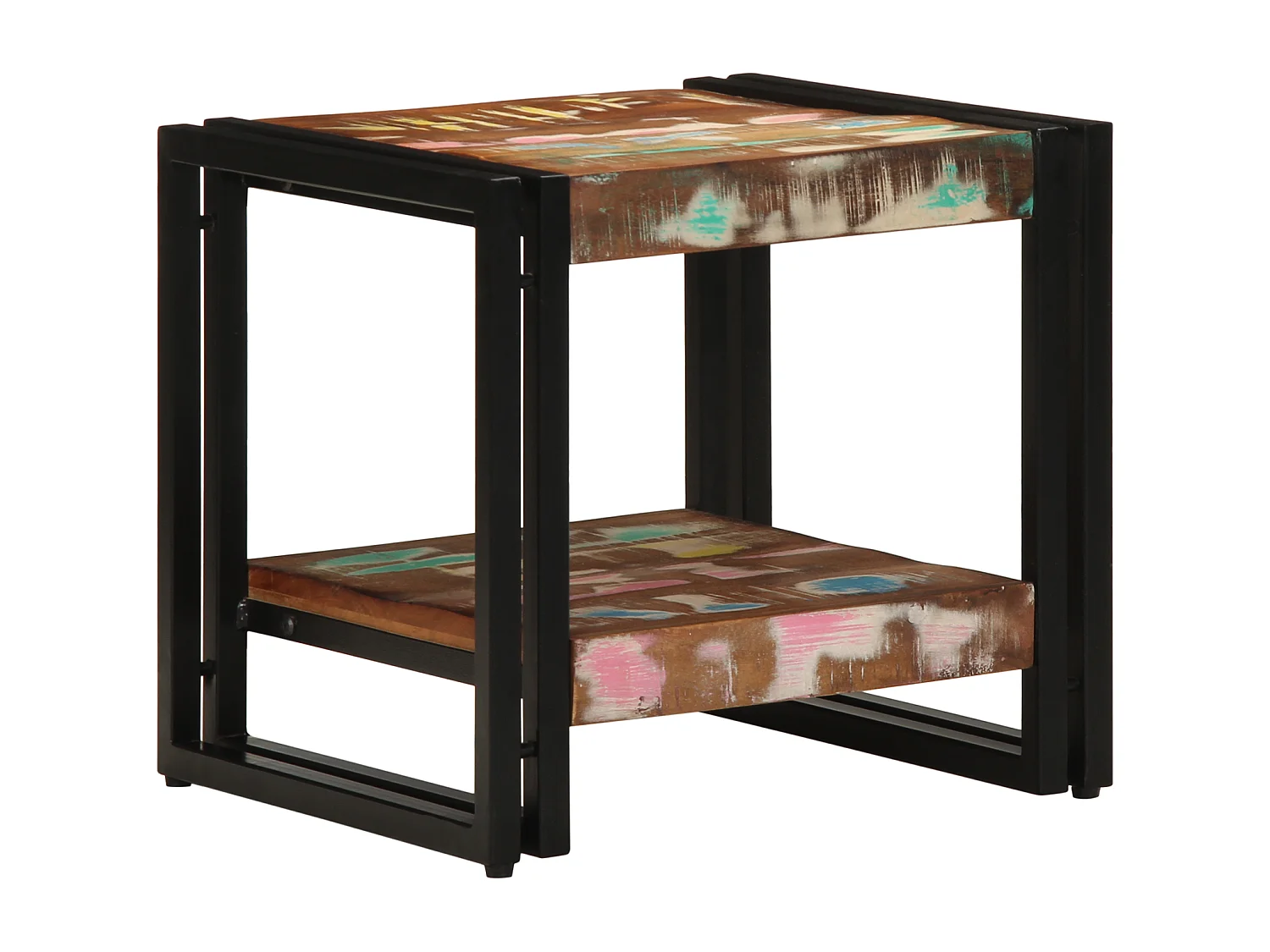 Table basse Multicolore 40x50x38 cm en bois massif récupéré