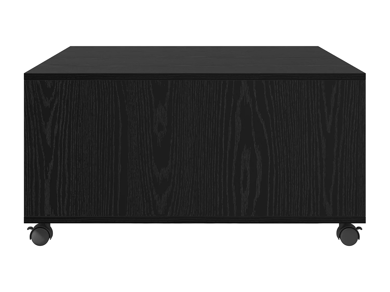 Tavolino da caffè in rovere nero 75 x 75 x 38 cm in legno ingegnerizzato