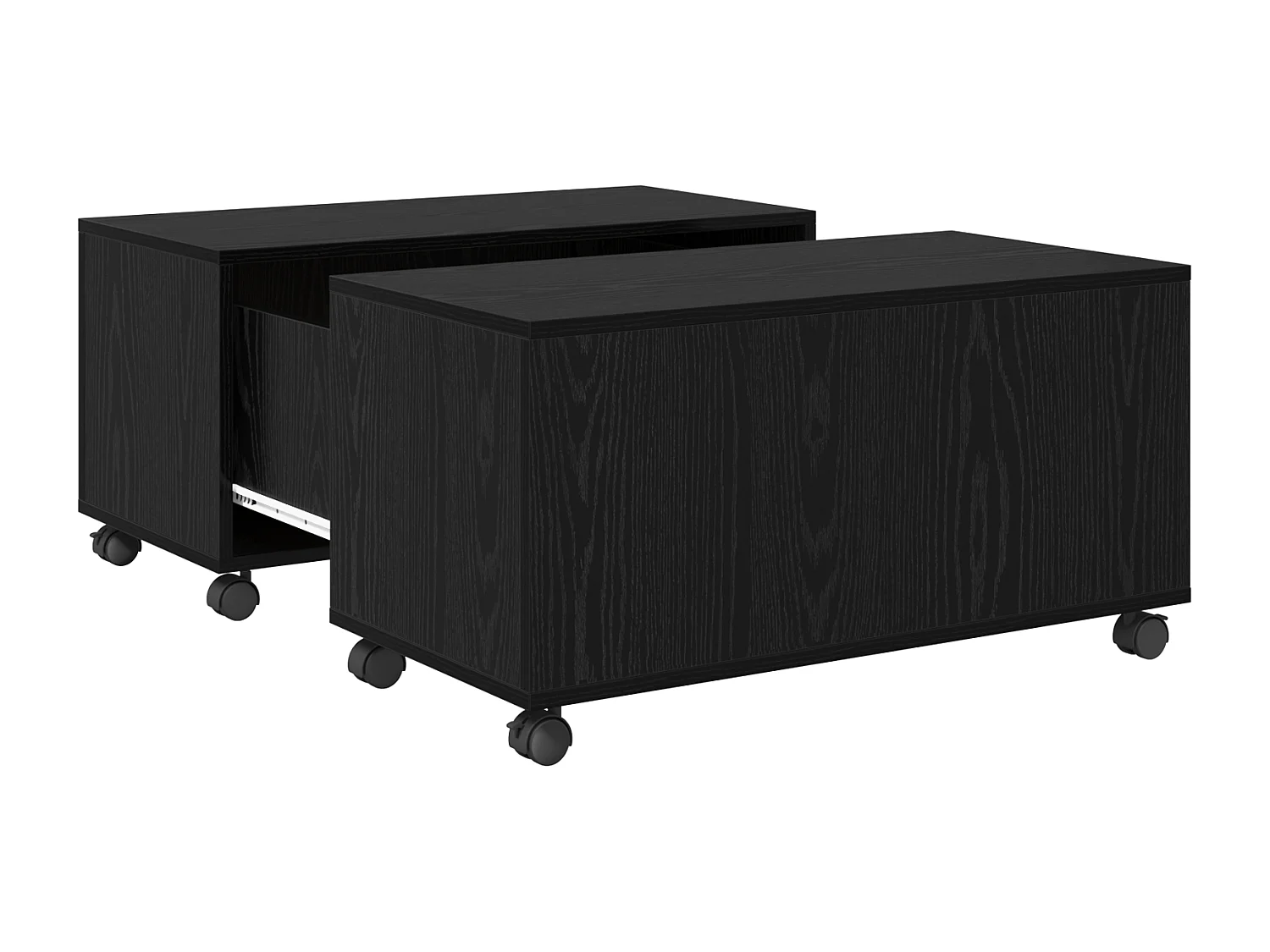 Table basse Chêne noir 75 x 75 x 38 cm Bois d'ingénierie