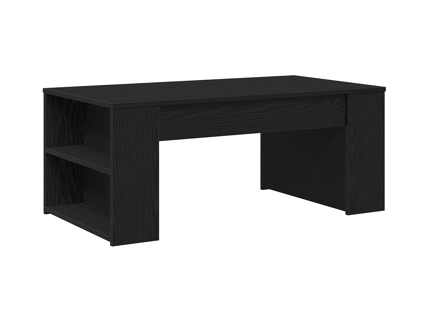 Table basse Chêne Noir 102x55x42 cm Bois d'ingénierie