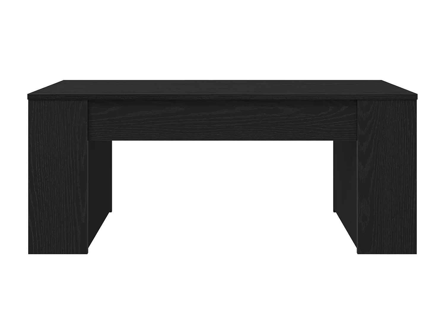 Table basse Chêne Noir 102x55x42 cm Bois d'ingénierie