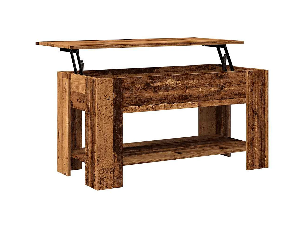 Salontafel oud hout 101x49x52 cm bewerkt hout