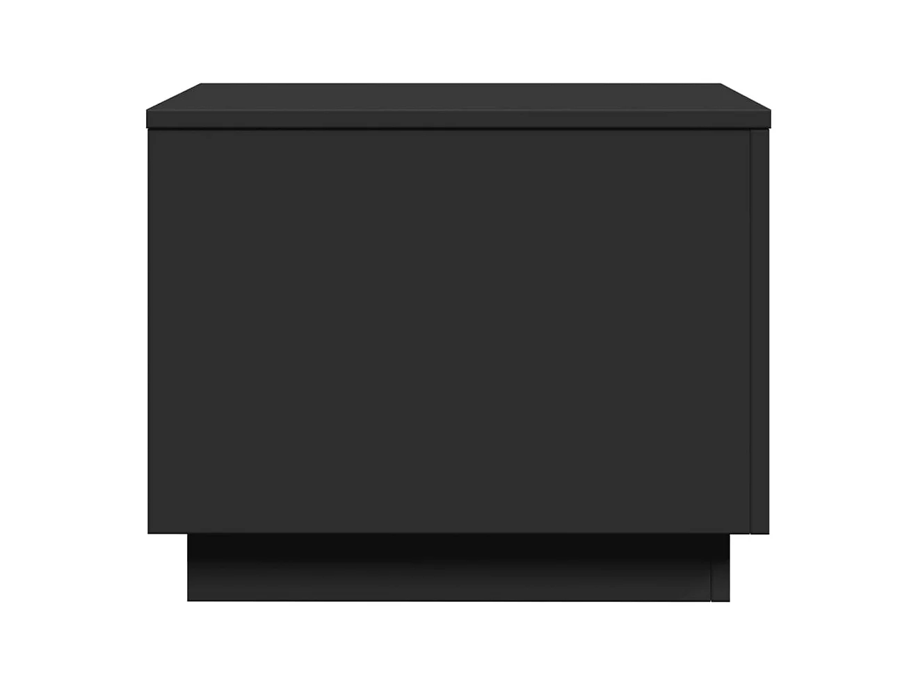 Table basse avec lumières LED noir 50x50x40 cm