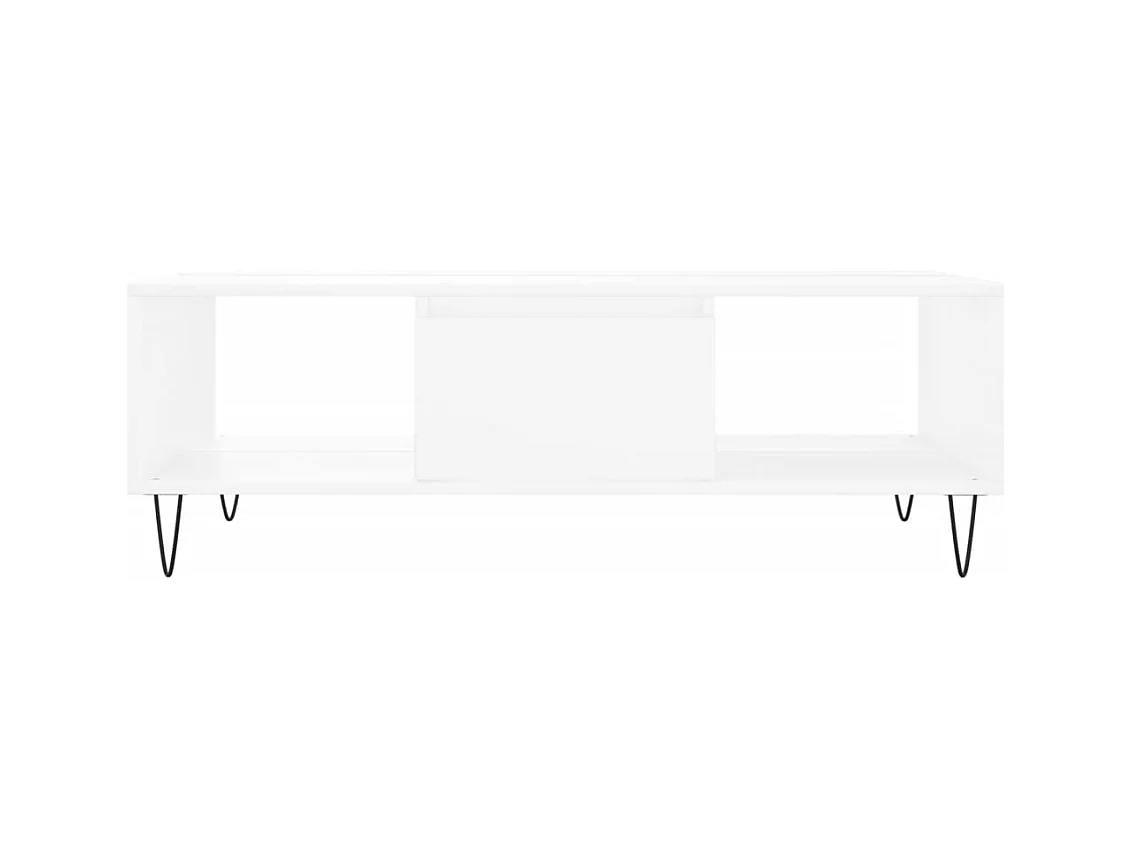 Table basse blanc 104x60x35 cm bois d'ingénierie