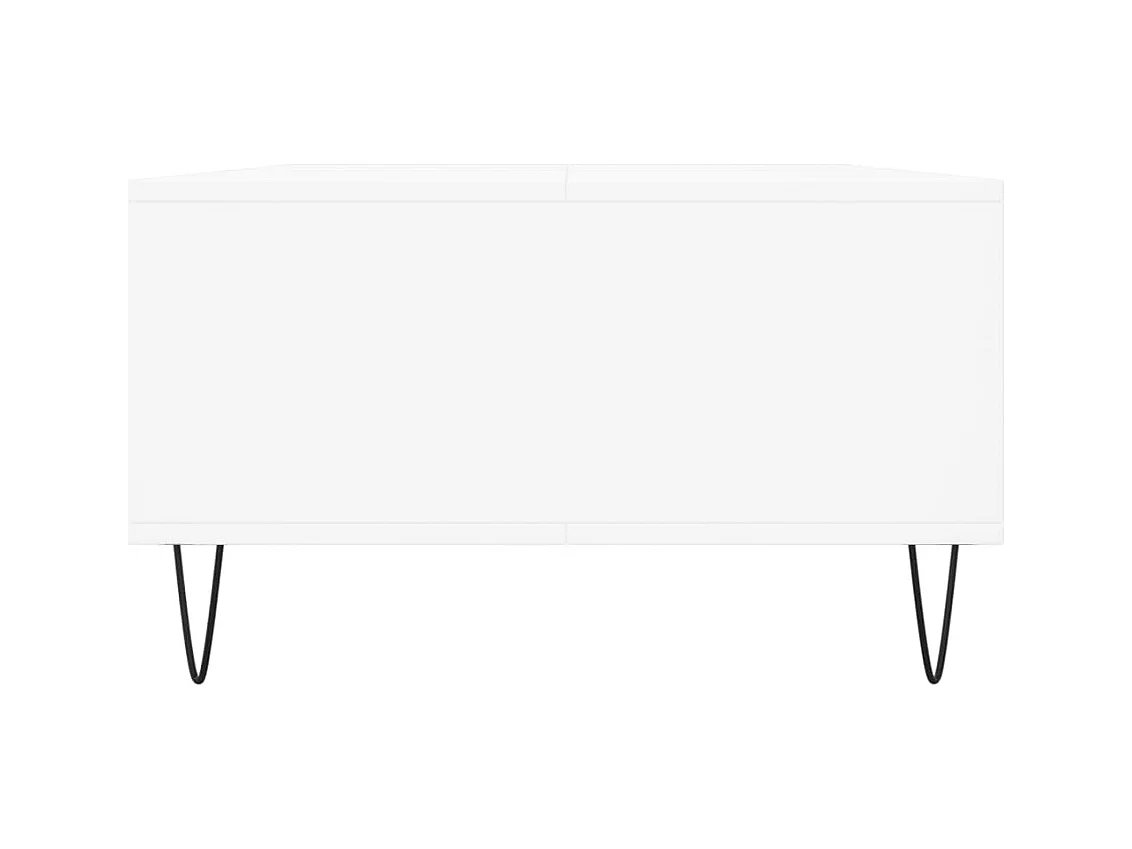 Table basse blanc 104x60x35 cm bois d'ingénierie