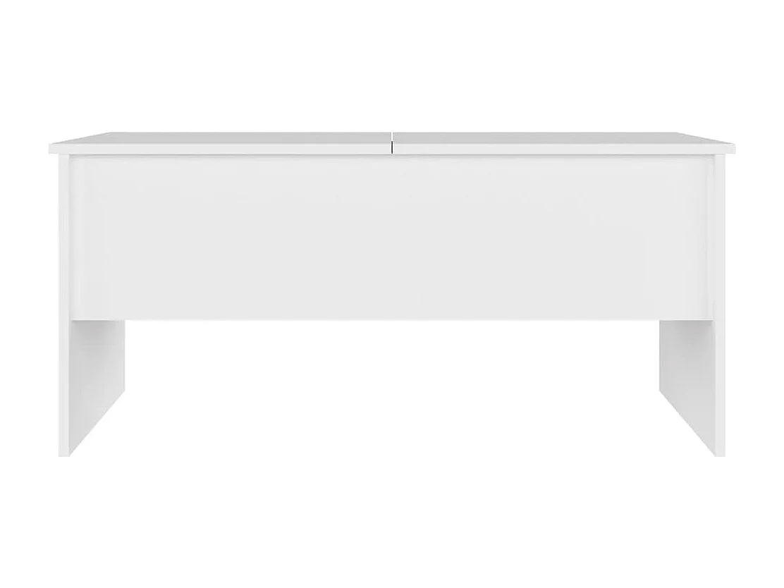 Table basse Blanc 102x50,5x46,5 cm Bois d'ingénierie