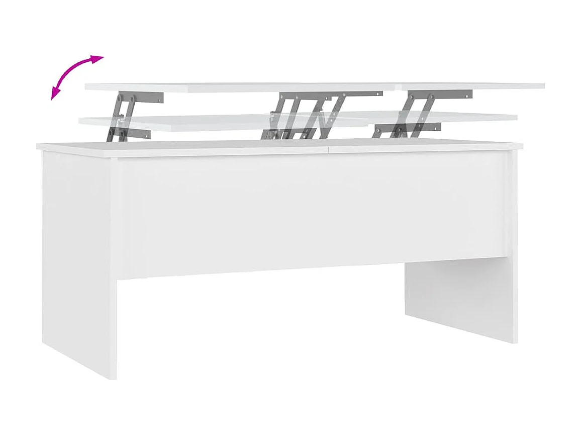 Mesa de centro Blanca 102x50,5x46,5 cm Madera de ingeniería