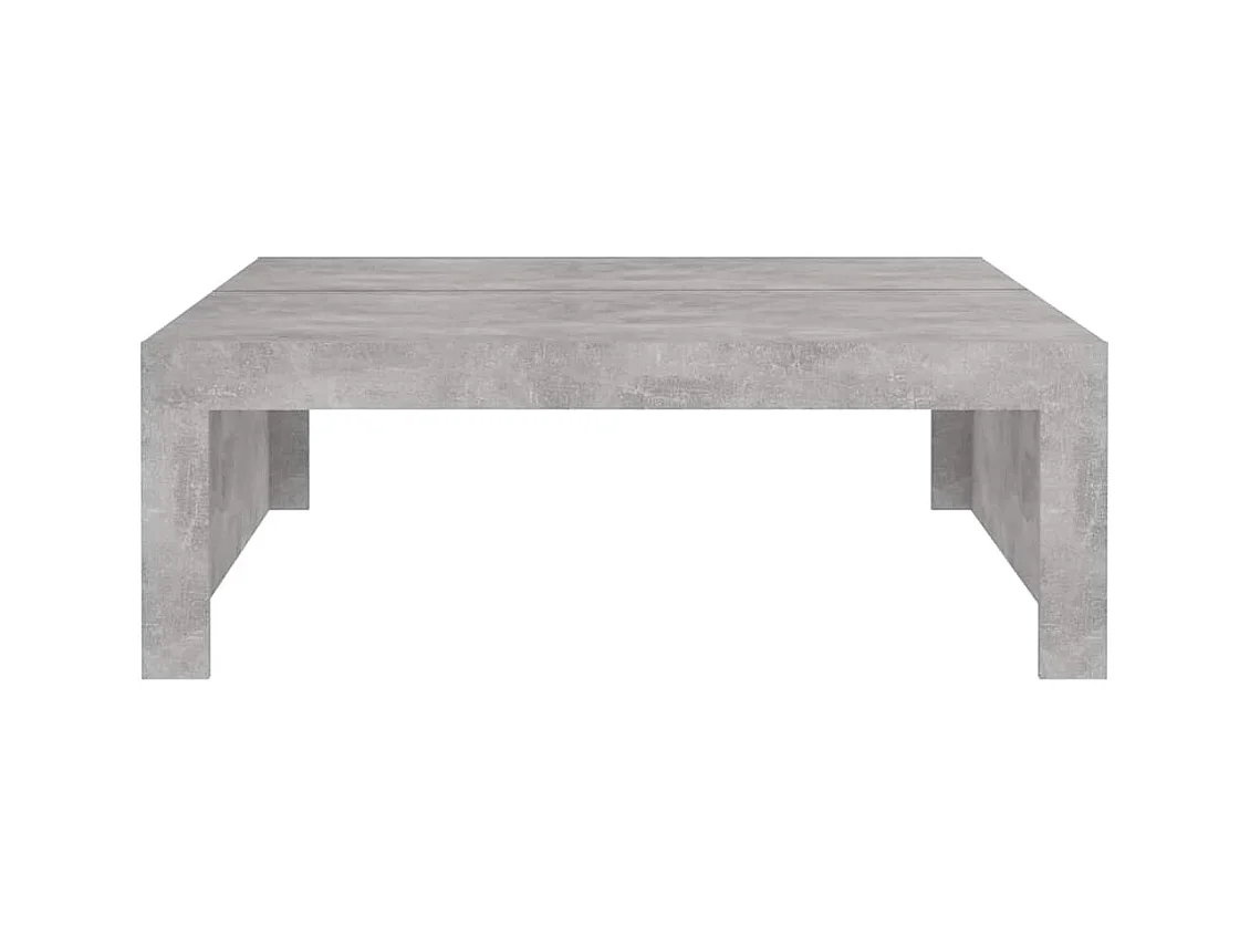 Table basse gris béton 100x100x35 cm bois d'ingénierie