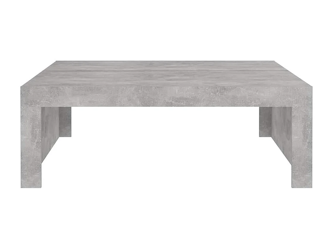Table basse gris béton 100x100x35 cm bois d'ingénierie