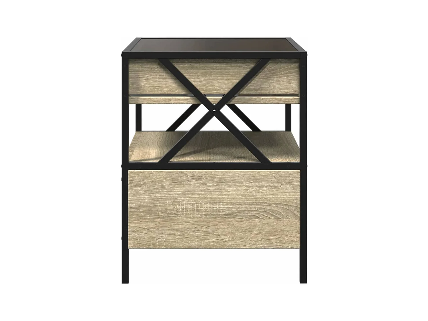 Table basse avec LED Infinity chêne sonoma 40x40x51 cm