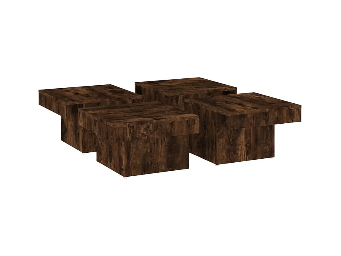 Table basse Chêne fumé 90x90x28 cm Bois d'ingénierie