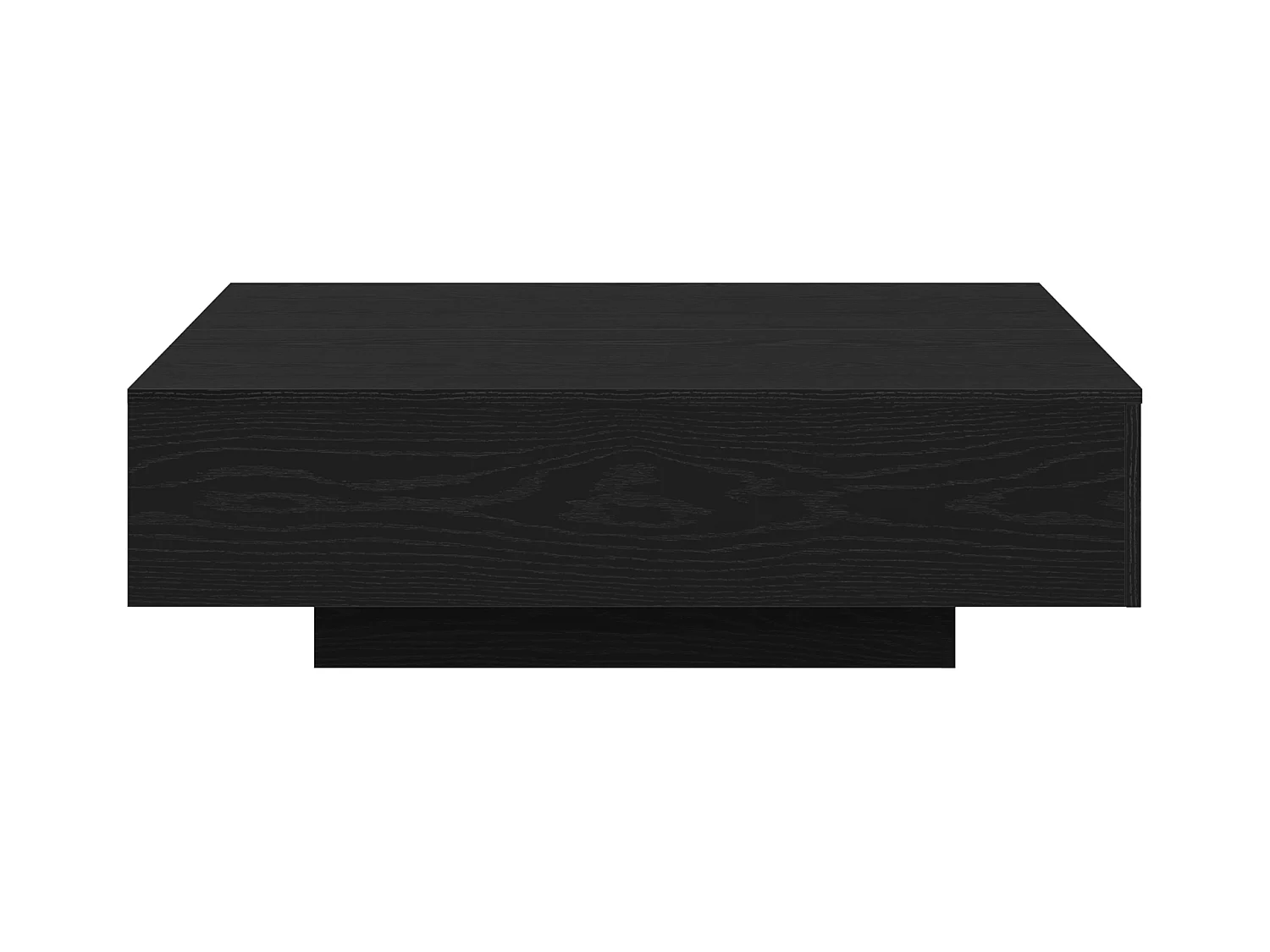 Tavolino da caffè in rovere nero 100x100x31 cm in legno ingegnerizzato