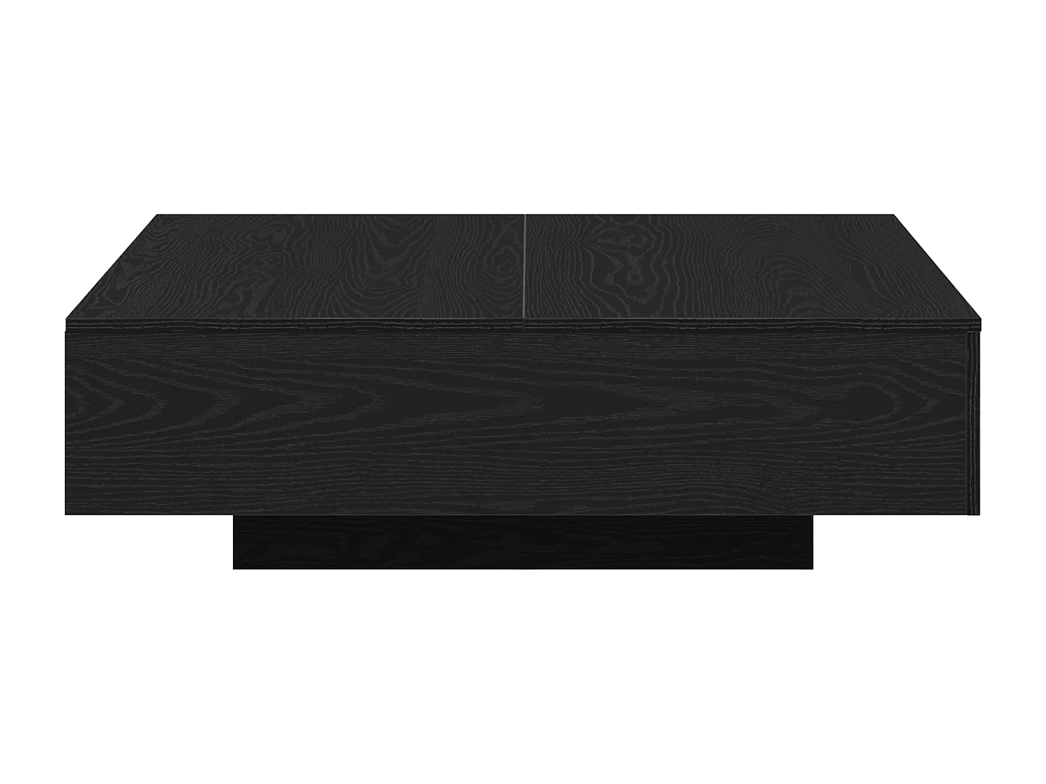 Tavolino da caffè in rovere nero 100x100x31 cm in legno ingegnerizzato