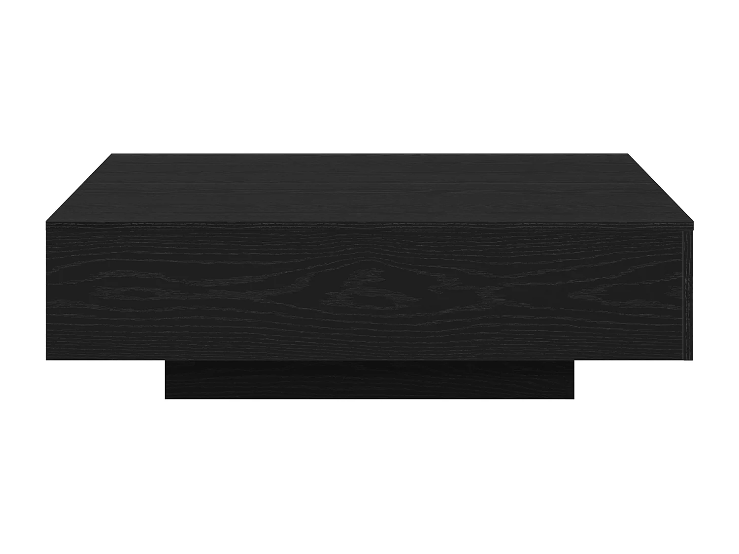 Table basse en chêne noir 100x100x31 cm en bois d'ingénierie