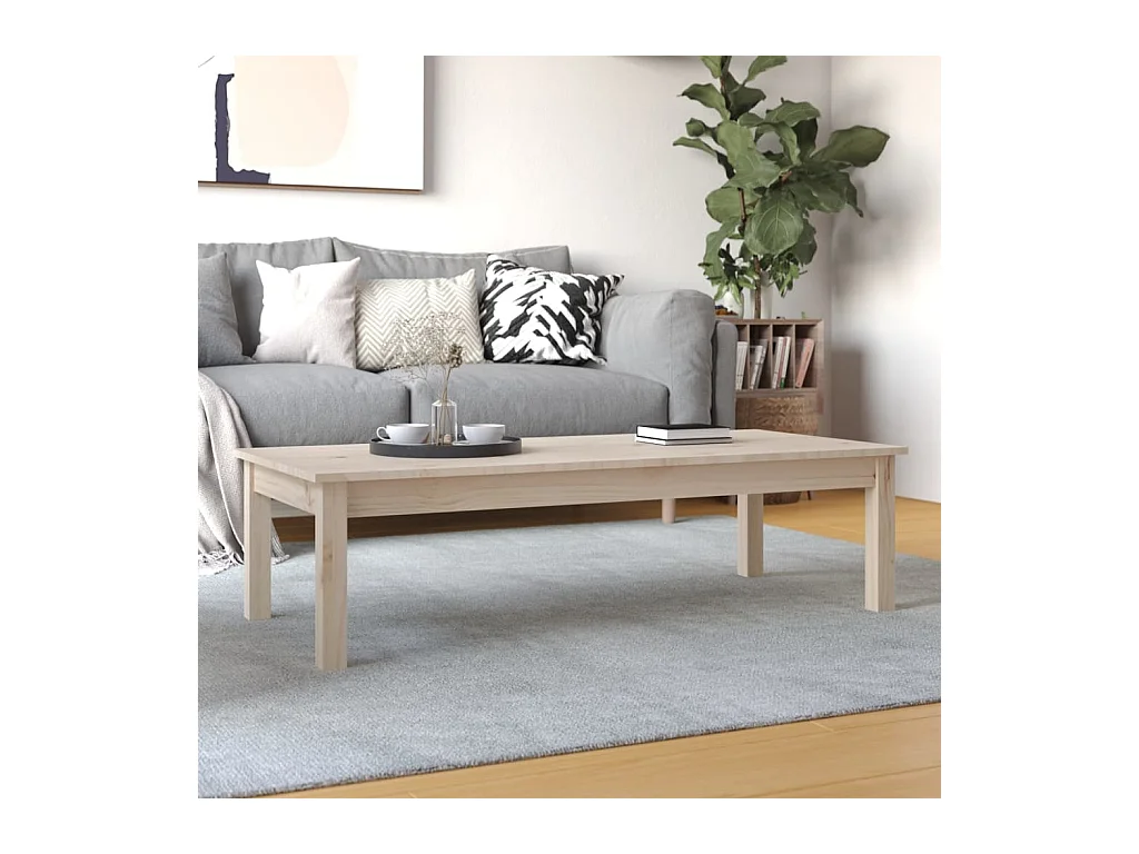 Tavolino da caffè 110x50x30 cm Legno massello di pino