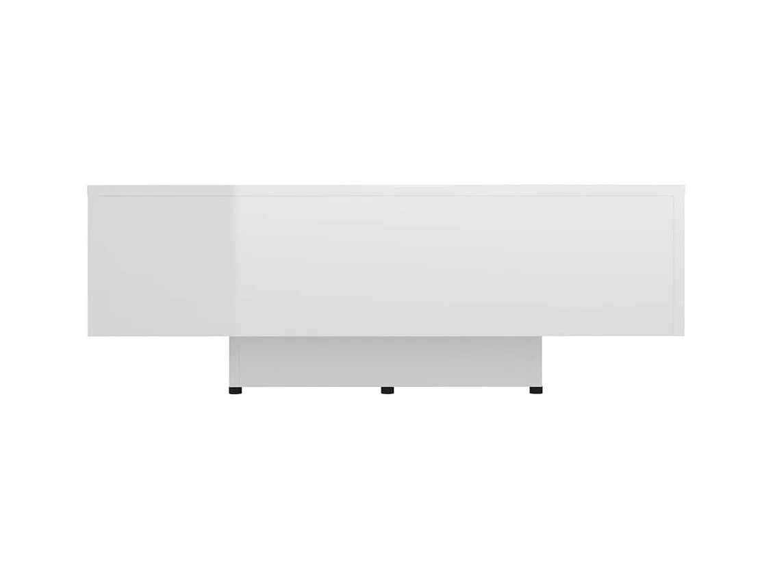 Table basse Blanc brillant 85x55x31 cm Bois d'ingénierie