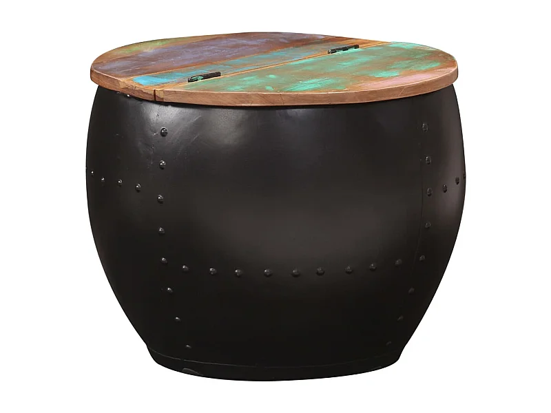 Salontafel 53x43 cm Massief gerecycled hout