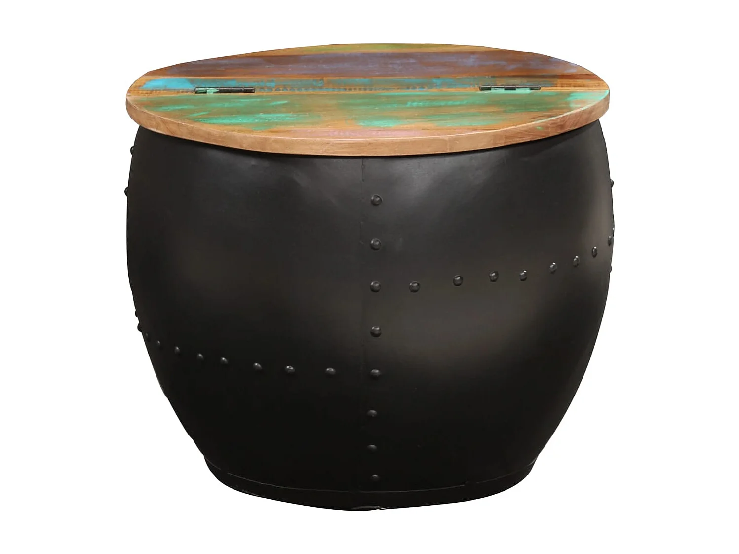 Table basse 53x43 cm Bois de récupération massif