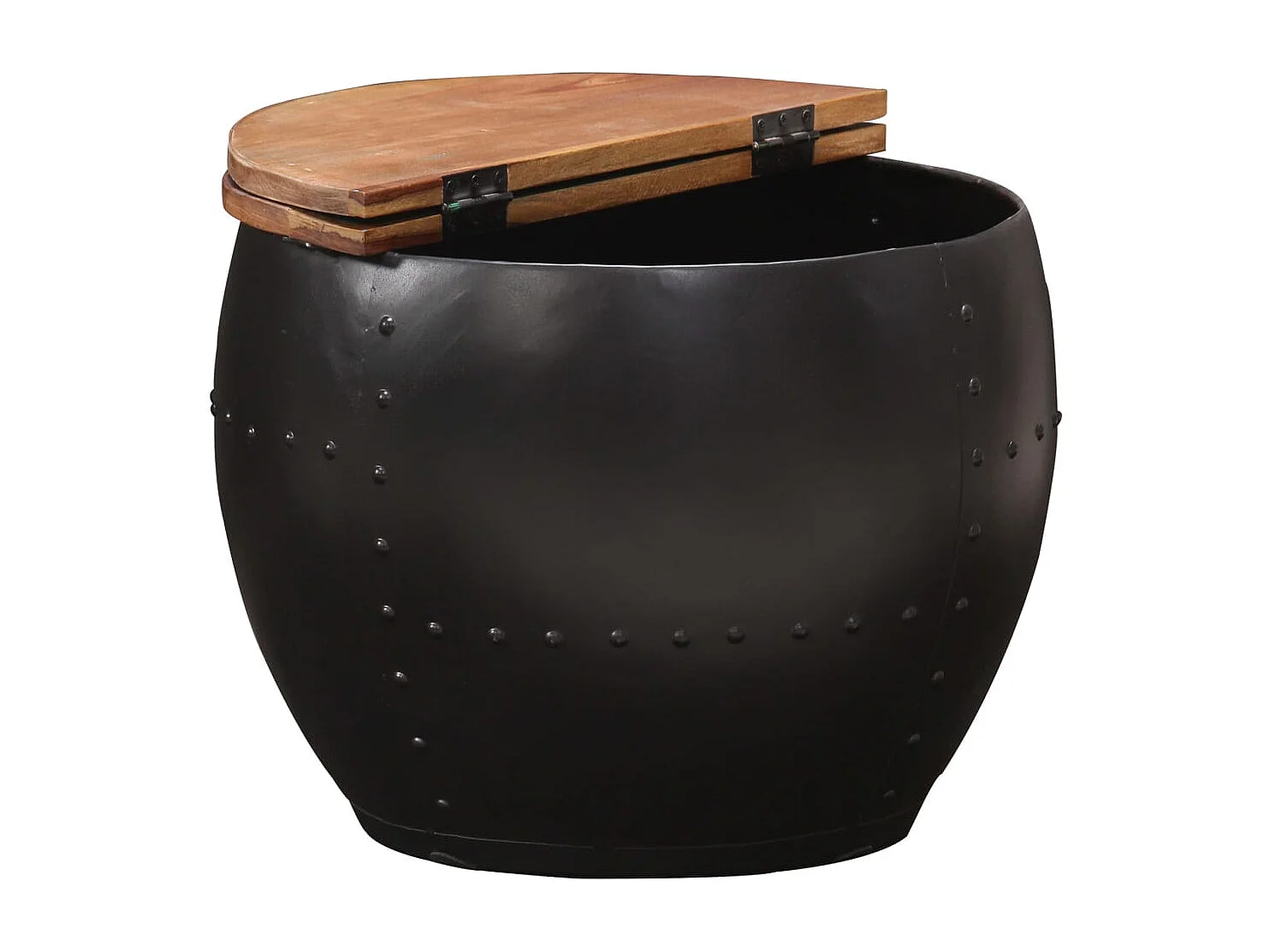 Table basse 53x43 cm Bois de récupération massif