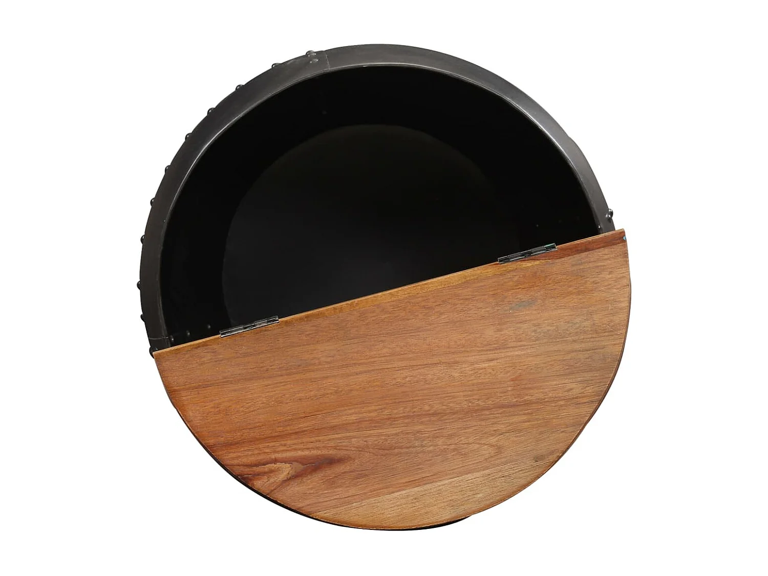 Table basse 53x43 cm Bois de récupération massif