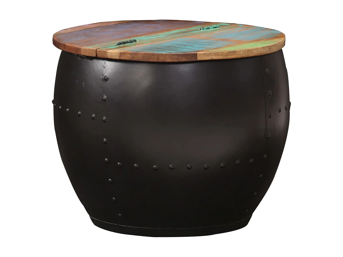 Table basse 53x43 cm Bois de récupération massif