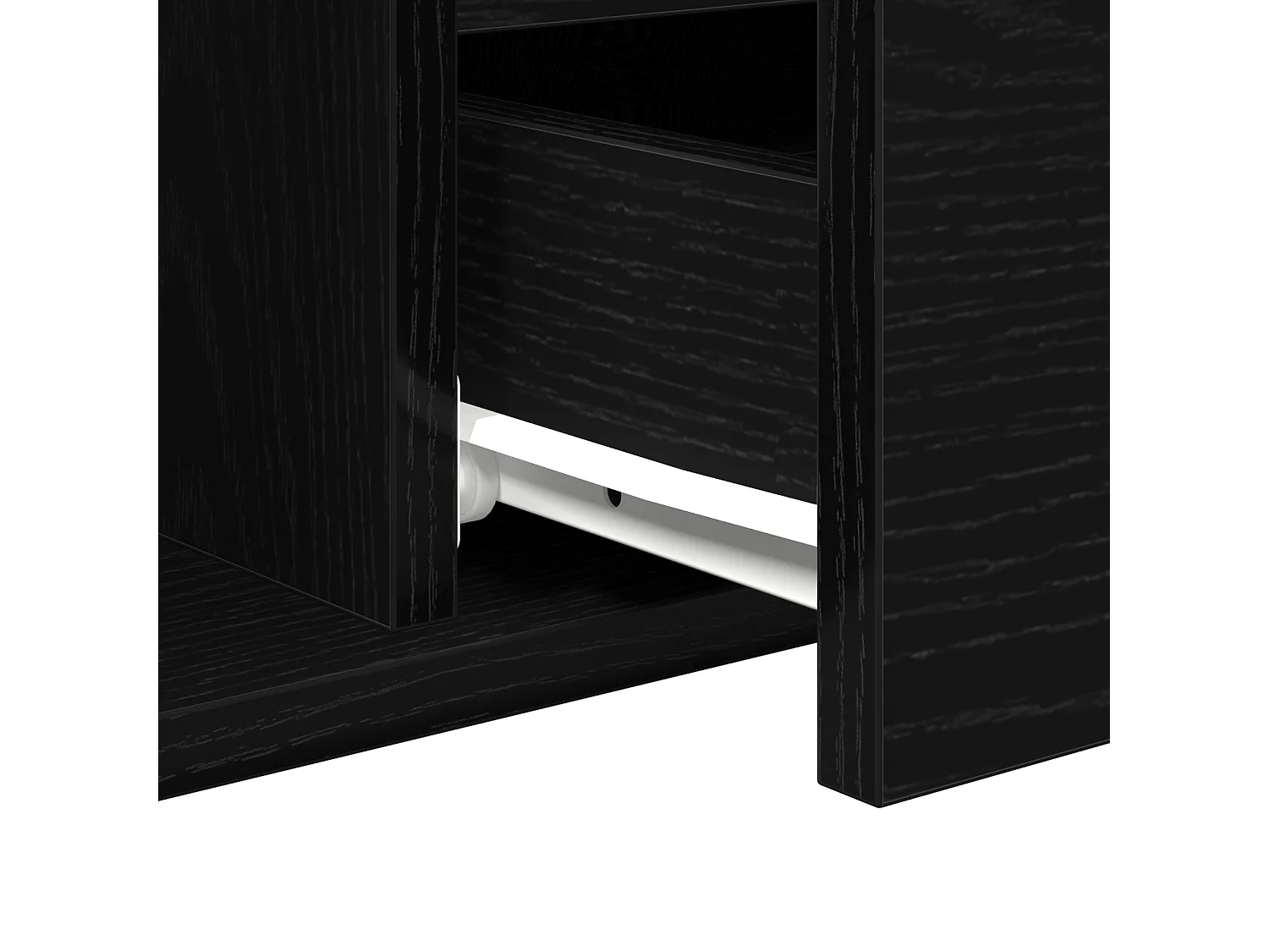 Table basse en chêne noir 90x49x45 cm en bois d'ingénierie