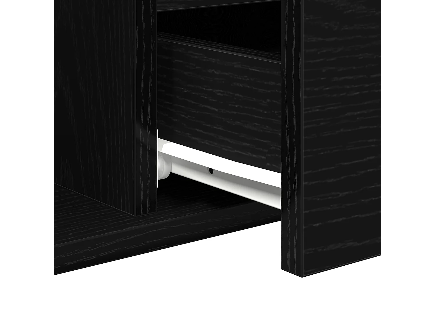 Table basse en chêne noir 90x49x45 cm en bois d'ingénierie