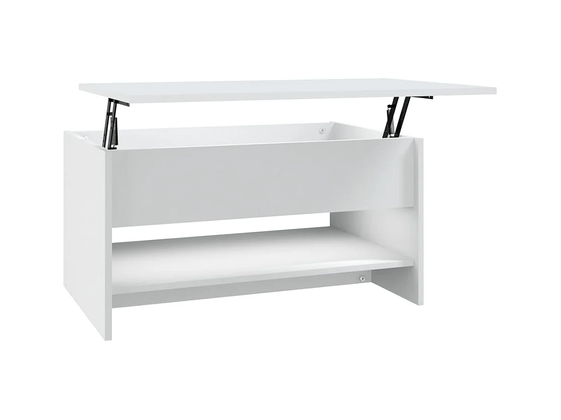 Table basse Blanc 80x50x40 cm Bois d'ingénierie