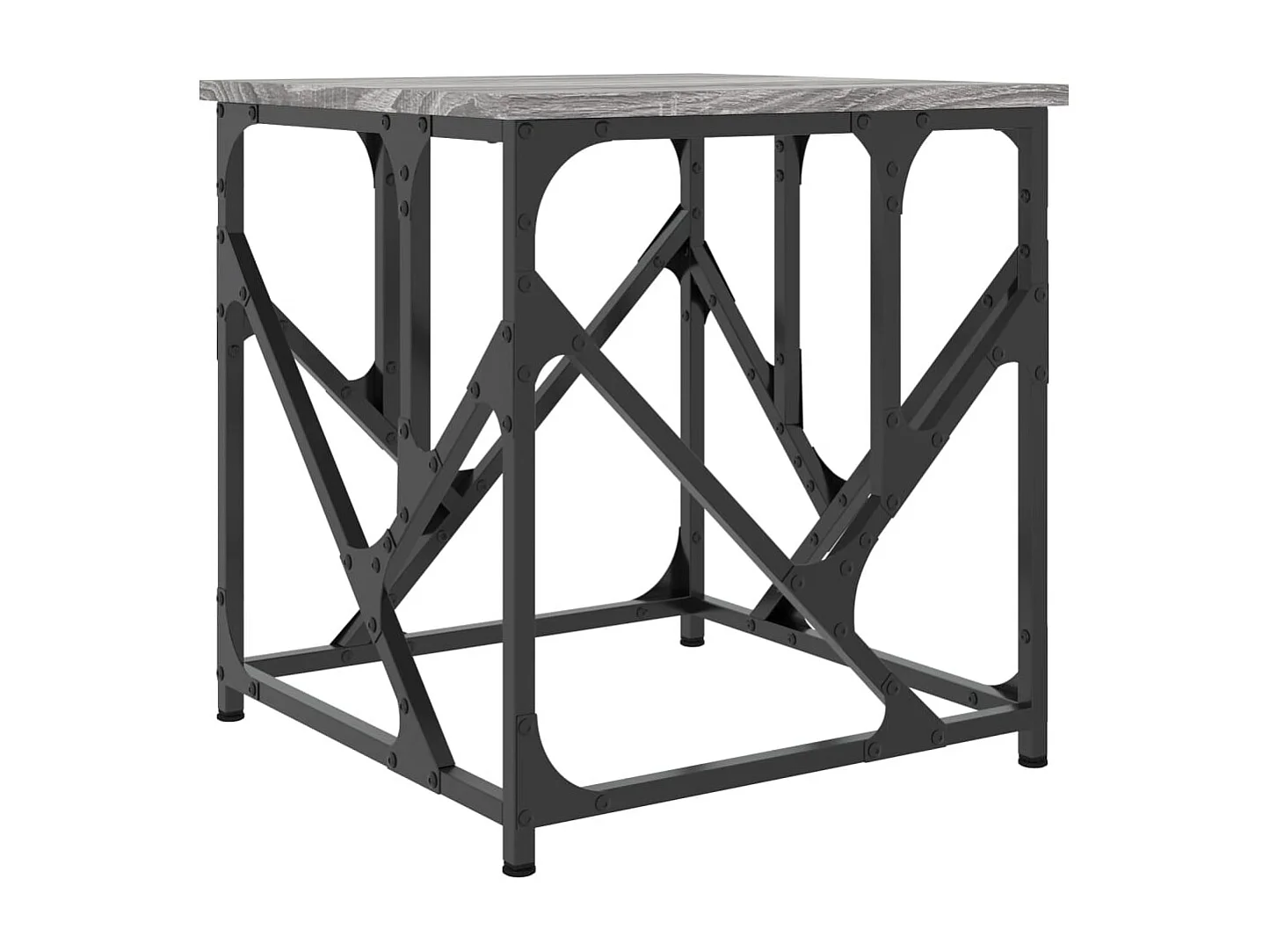 Table basse sonoma gris 45x45x47,5 cm bois d'ingénierie