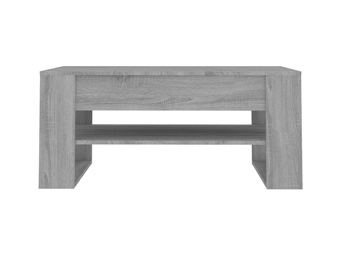 Table basse sonoma gris 102x55x45 cm bois d'ingénierie
