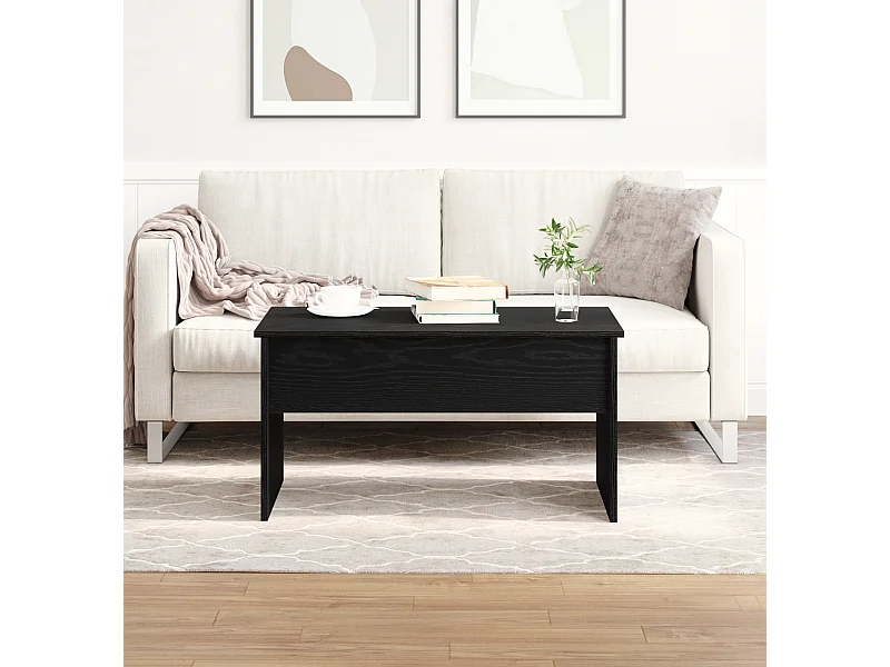 Table basse en chêne noir - 80 x 50.5 x 41.5 cm