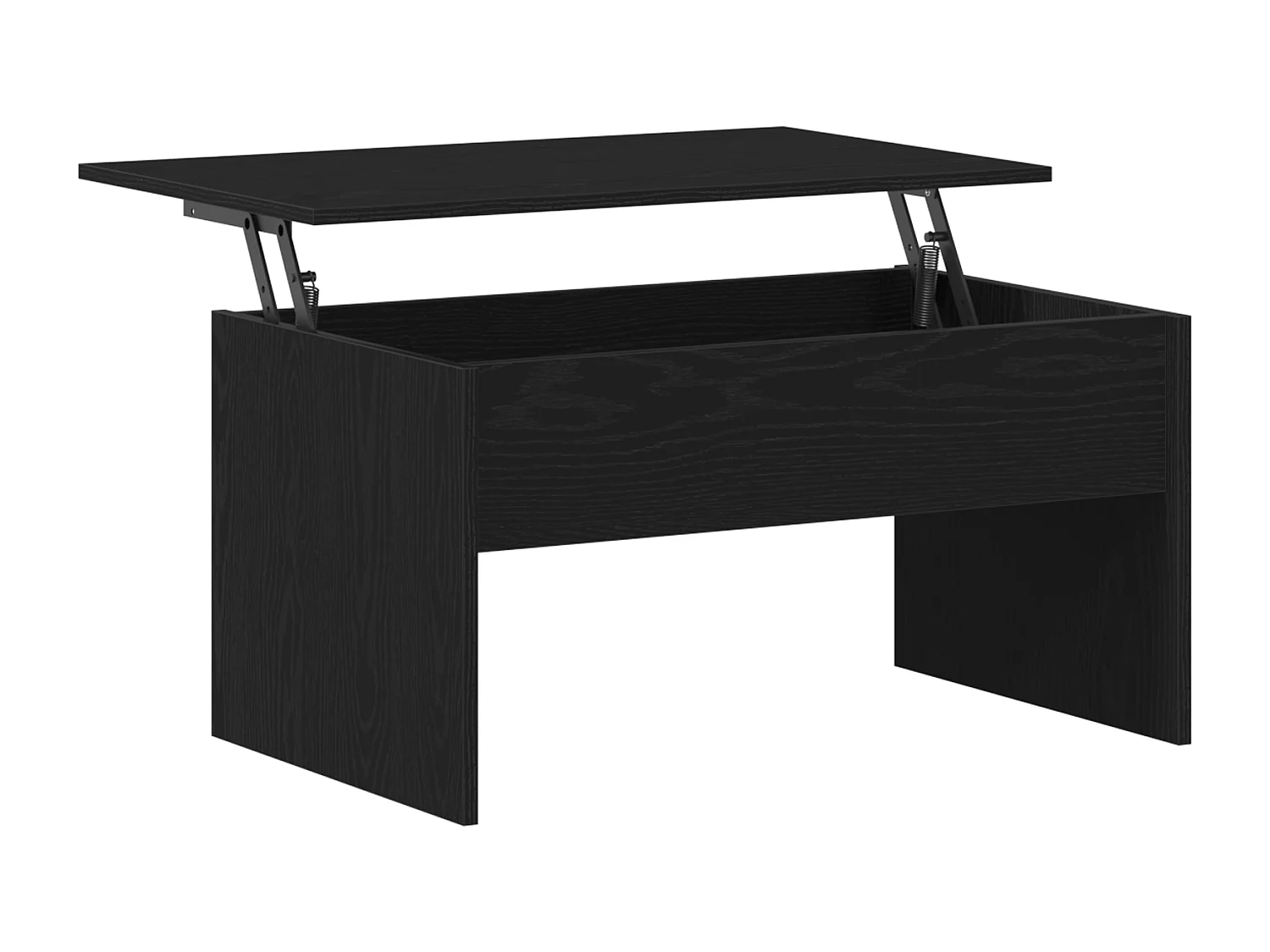 Tavolino da caffè in rovere nero - 80 x 50,5 x 41,5 cm