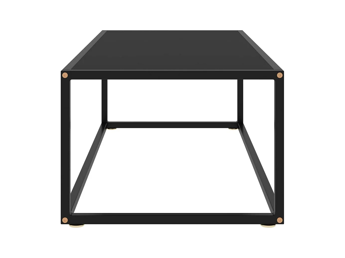 Table basse Noir avec verre noir 100x50x35 cm
