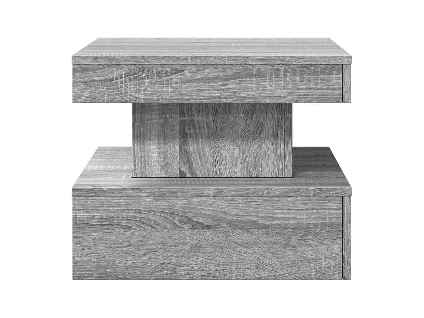 Tavolino con luci LED Sonoma grigio 50x50x40 cm