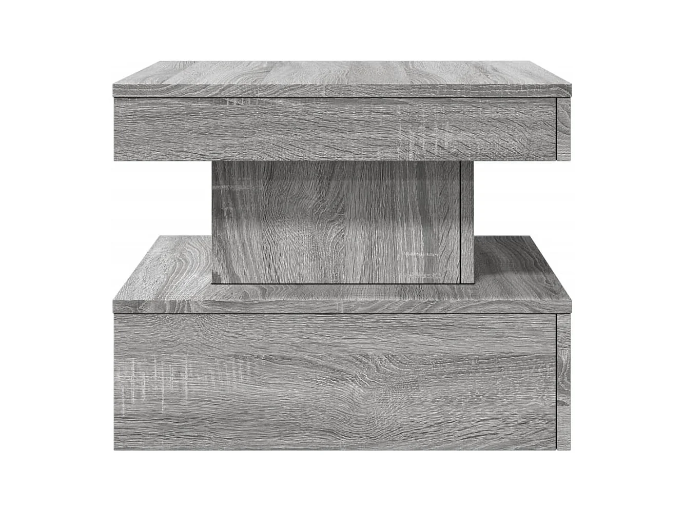 Tavolino con luci LED Sonoma grigio 50x50x40 cm