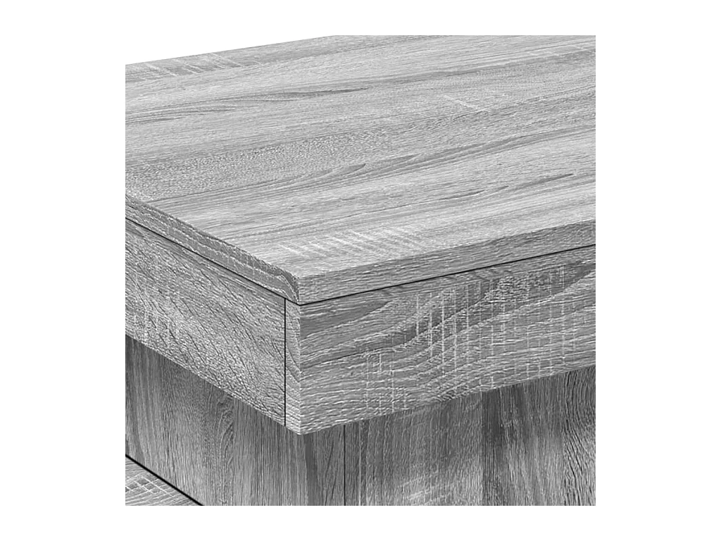 Tavolino con luci LED Sonoma grigio 50x50x40 cm