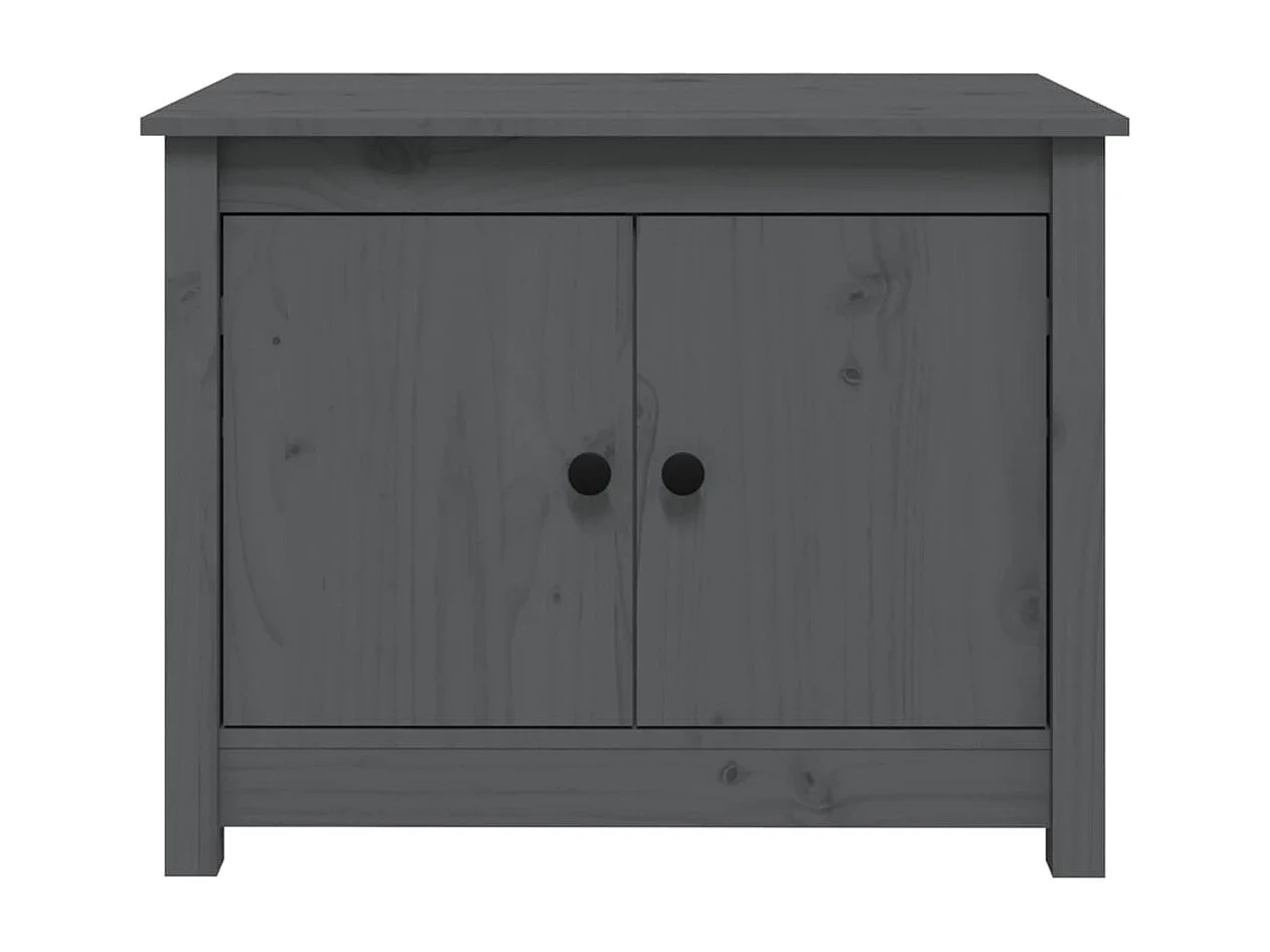 Table basse Gris 71x49x55 cm Bois massif de pin