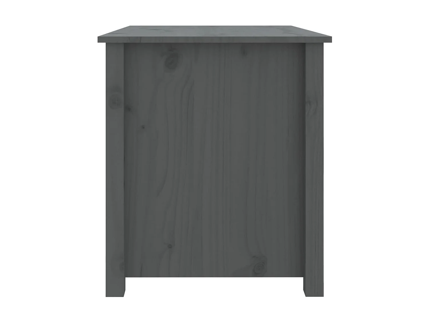 Tavolino Grigio 71x49x55 cm Legno massello di pino