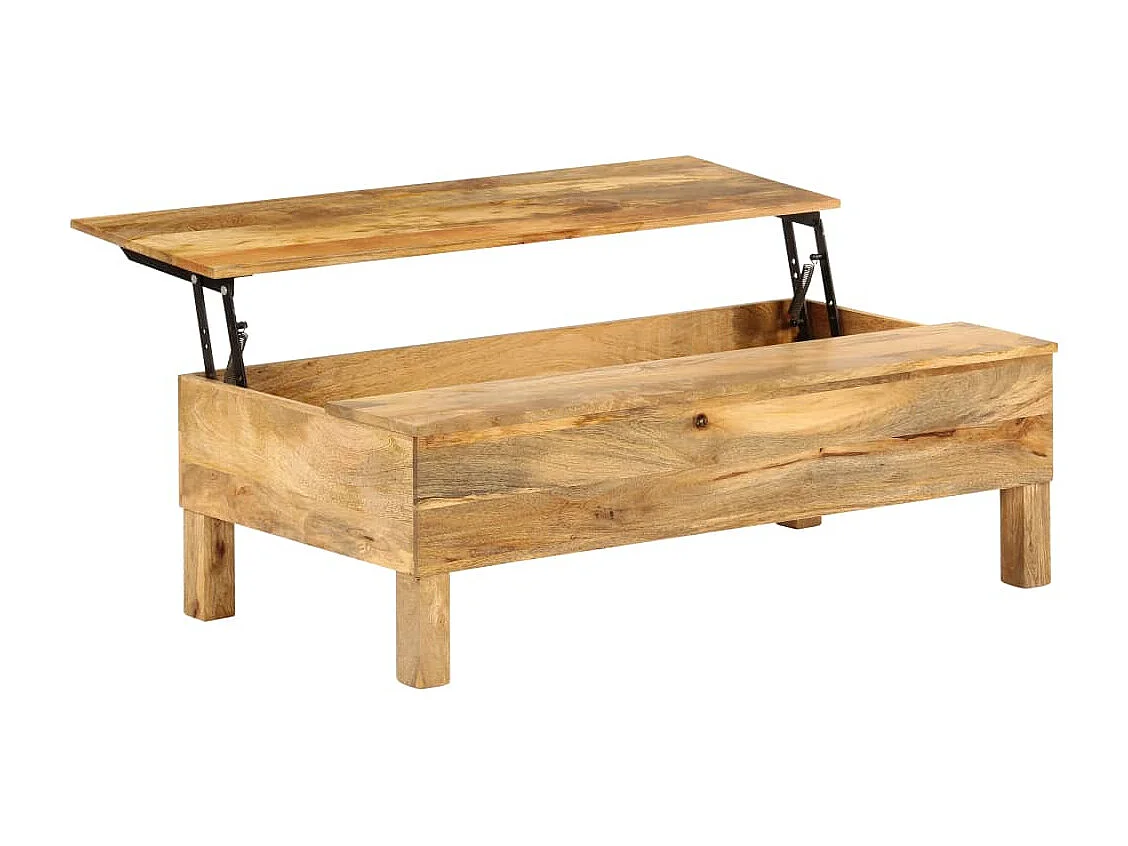 Mesa de centro Madera maciza de mango 110x55x35 cm