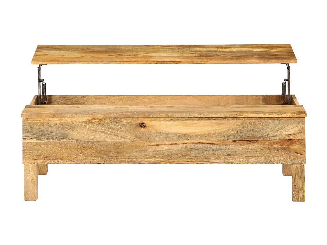 Mesa de centro Madera maciza de mango 110x55x35 cm