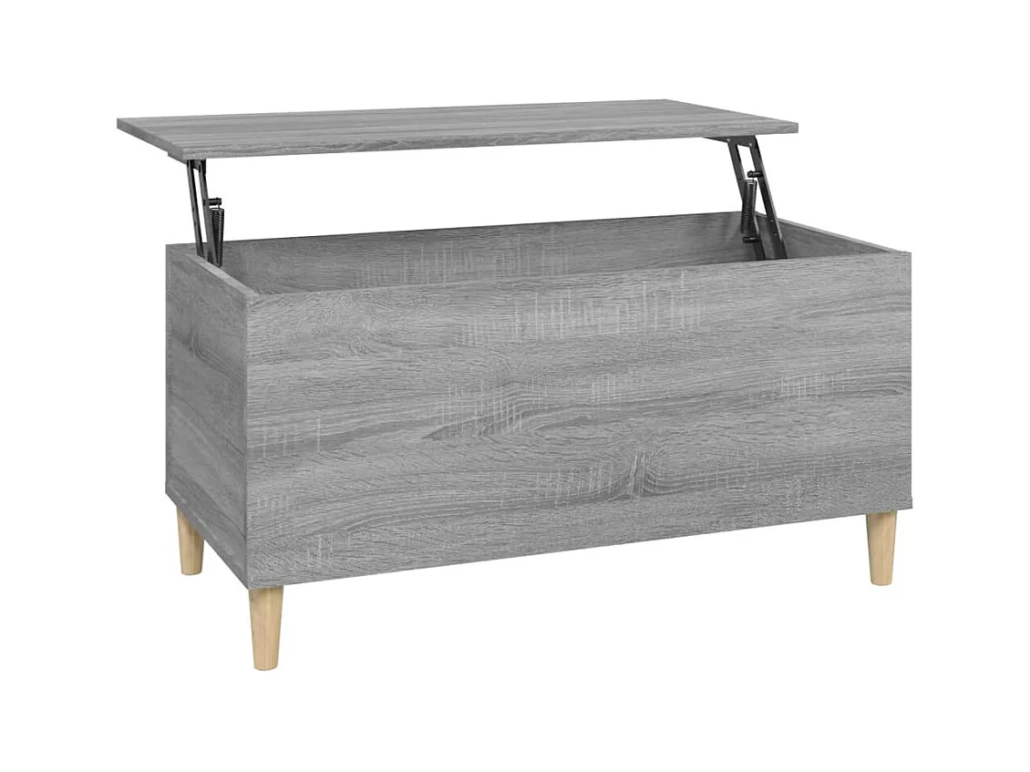 Table basse Sonoma gris 90x44,5x45 cm Bois d'ingénierie