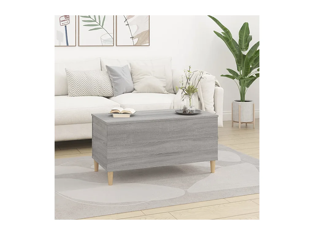 Table basse Sonoma gris 90x44,5x45 cm Bois d'ingénierie