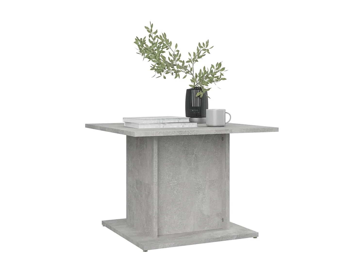 Table basse gris béton 55,5x55,5x40 cm bois d'ingénierie