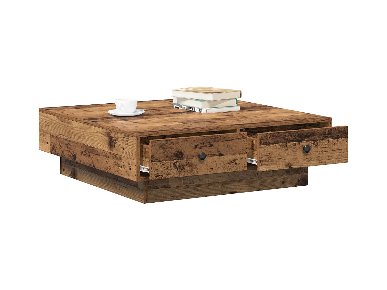 Table Basse Bois Ancien Bois Récupéré 90 x 90 x 28 cm